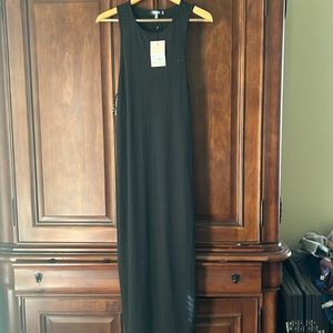 Misguided Black Ribbed Tank Dress 16